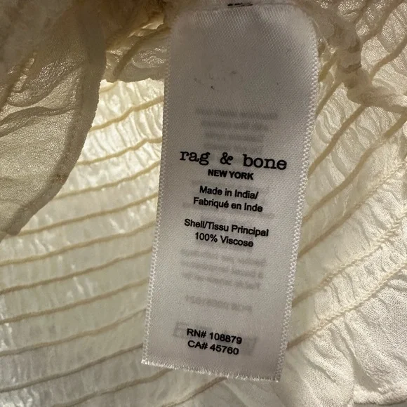 Rag & Bone Kayden Smocked Ruffled Blouse - Picture 7 of 7